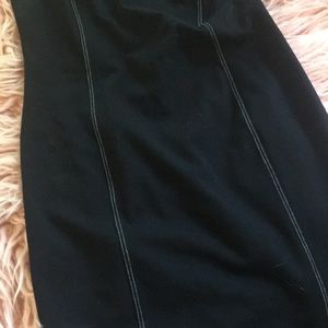 Black with white stitching tank dress